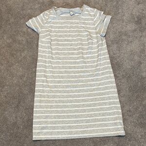 Ava & Viv Gray and White Striped Mini Dress